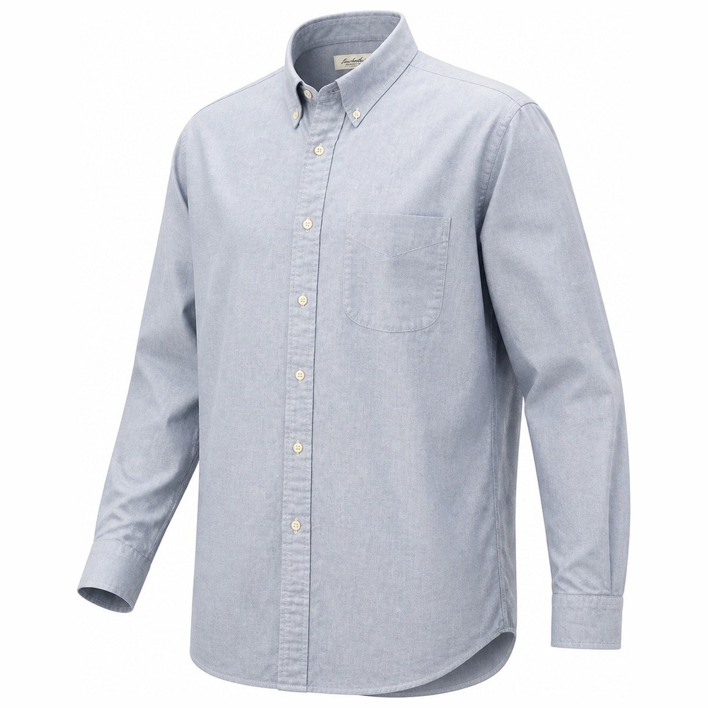 Brooks Brothers Oxford Shirt Mens 16.5-34/35 Blue Excellent LS Button Up